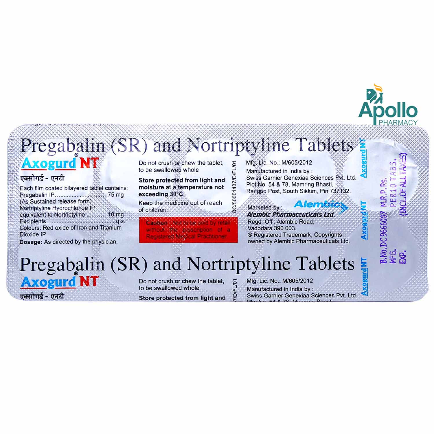 AXOGURD NT TABLET 10 S Price Uses Side Effects Composition Apollo