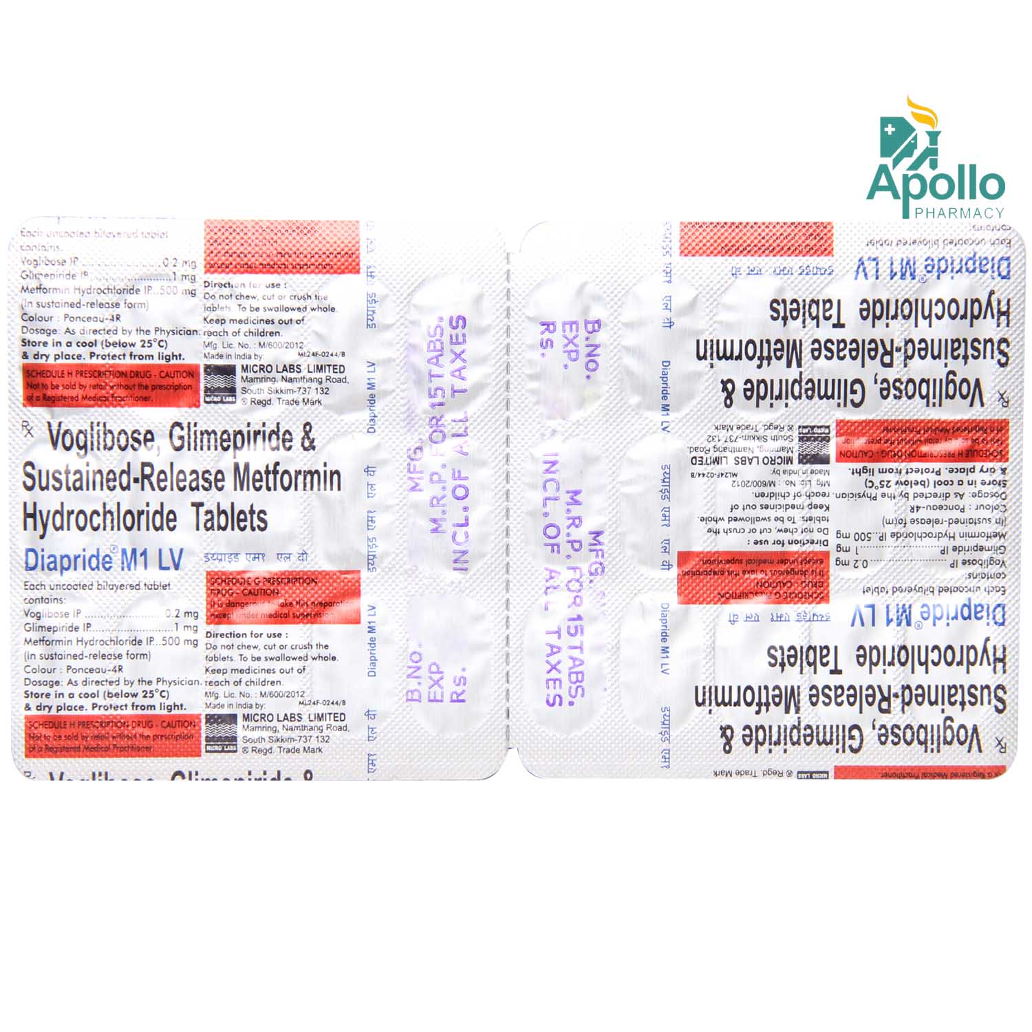 Diapride M Lv Tablet S Price Uses Side Effects Composition