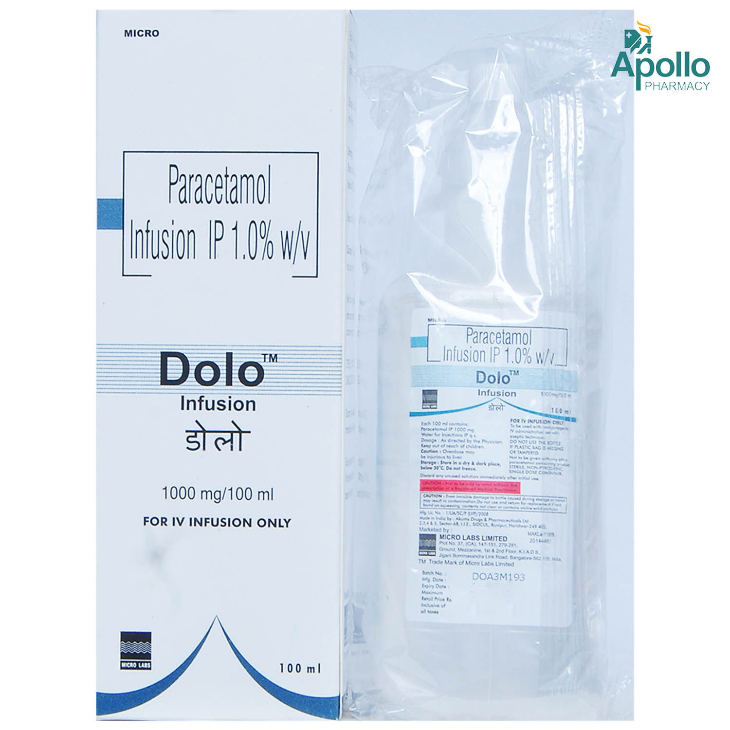 Dolo Infusion Ml Price Uses Side Effects Composition Apollo