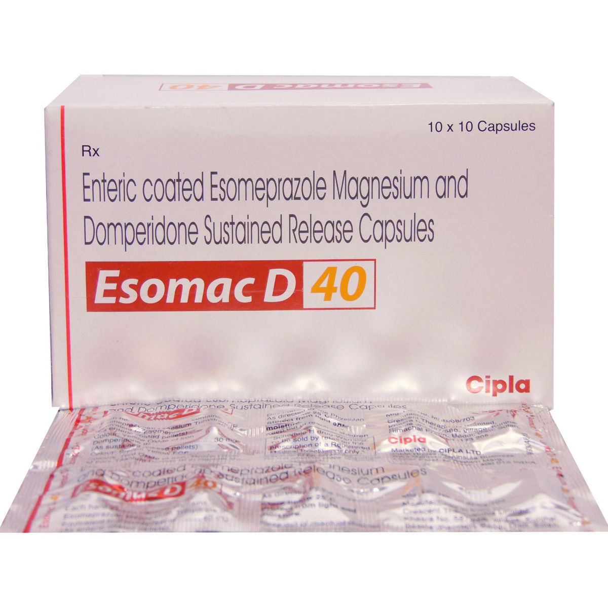 Esomac D 40 Capsule 10 S Price Uses Side Effects Composition