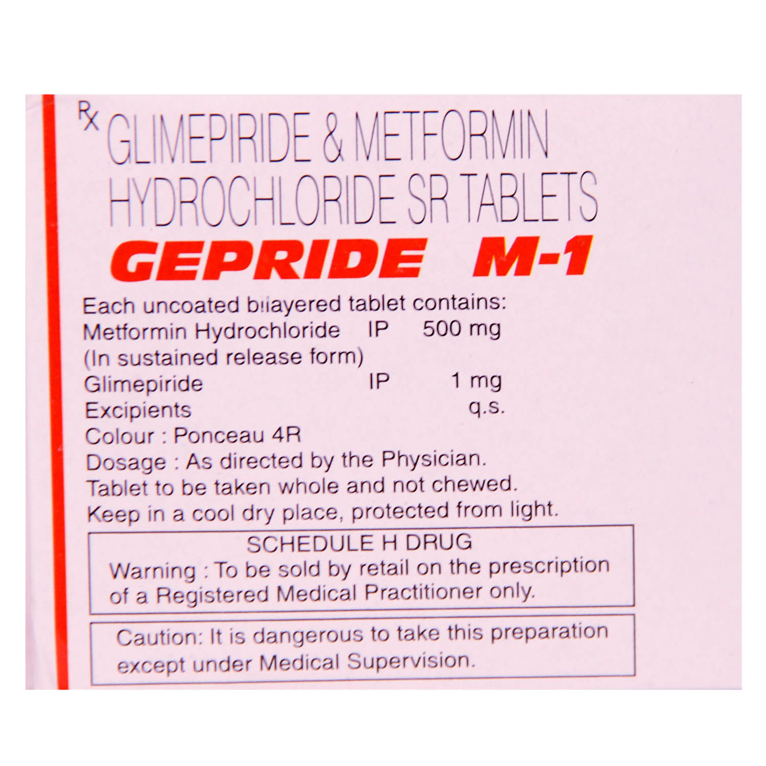 Gepride M Tablet S Price Uses Side Effects Composition Apollo