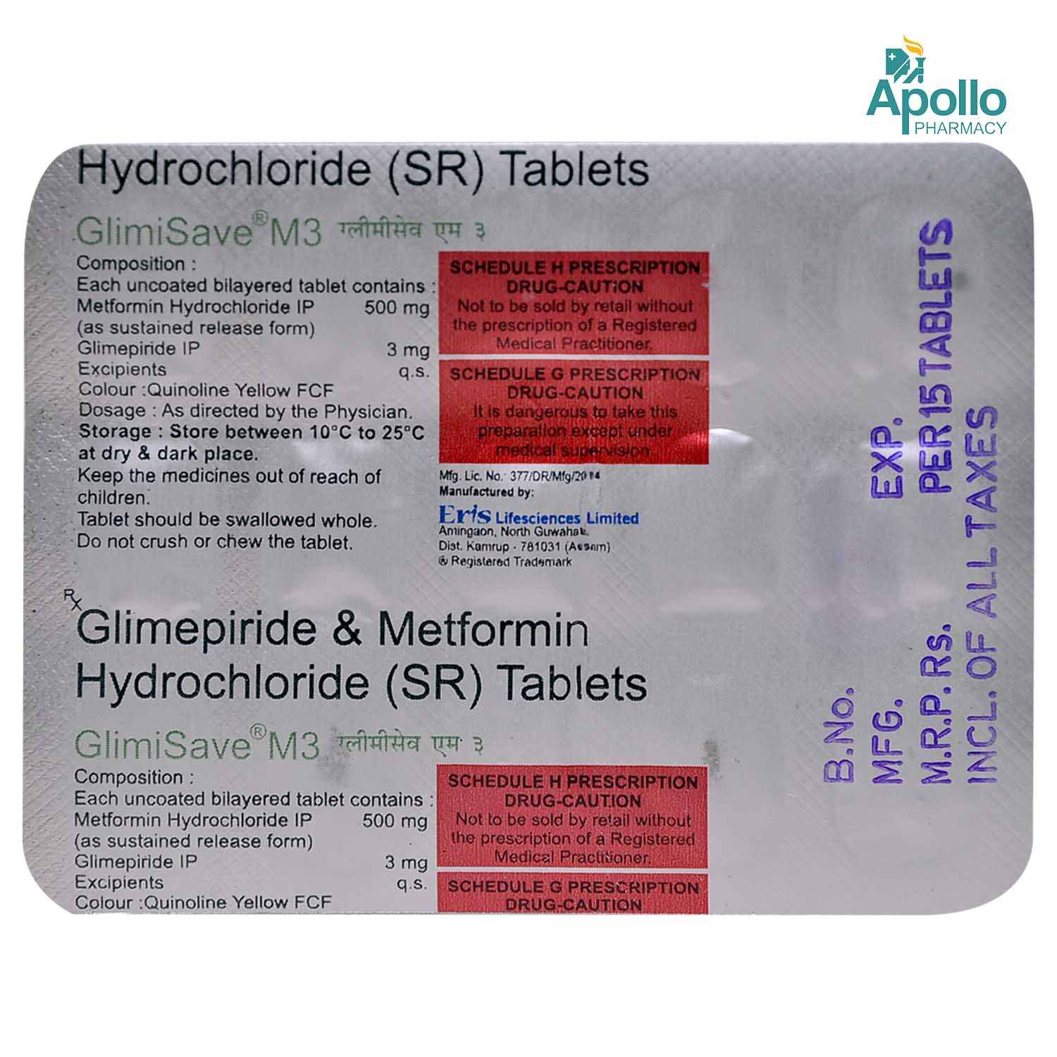 Glimisave M3 Tablet 15 Price Uses Side Effects Composition Apollo