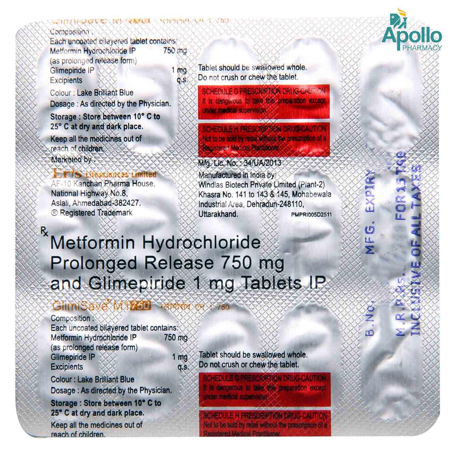 Glimisave M1 750 Tablet 15 S Price Uses Side Effects Composition