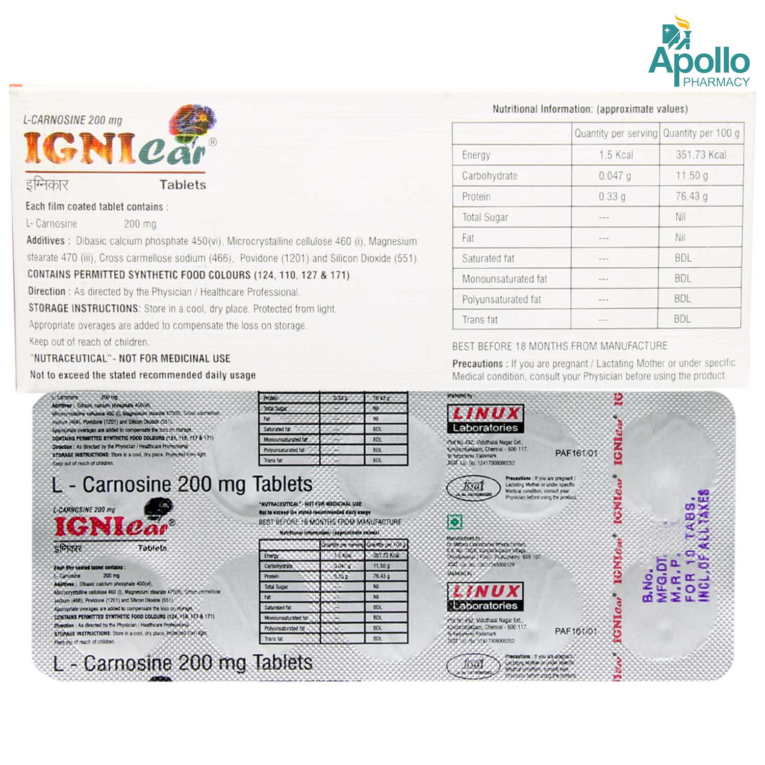 Ignicar Tablet 10 S Price Uses Side Effects Composition Apollo