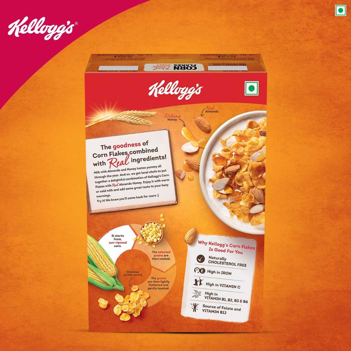 Kellogg S Real Almond Honey Corn Flakes 300 Gm Price Uses Side