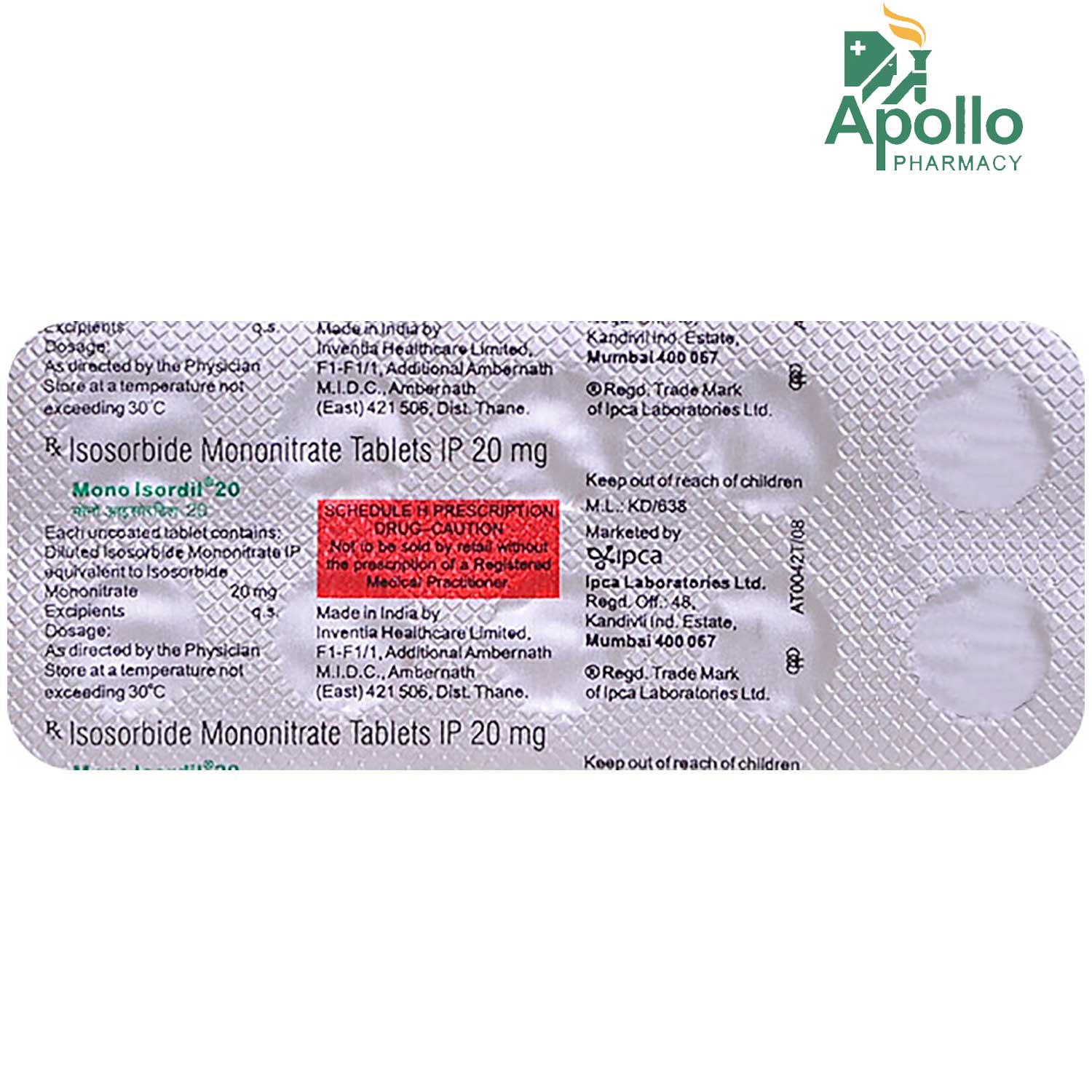 MONO ISORDIL 20MG TABLET Price Uses Side Effects Composition