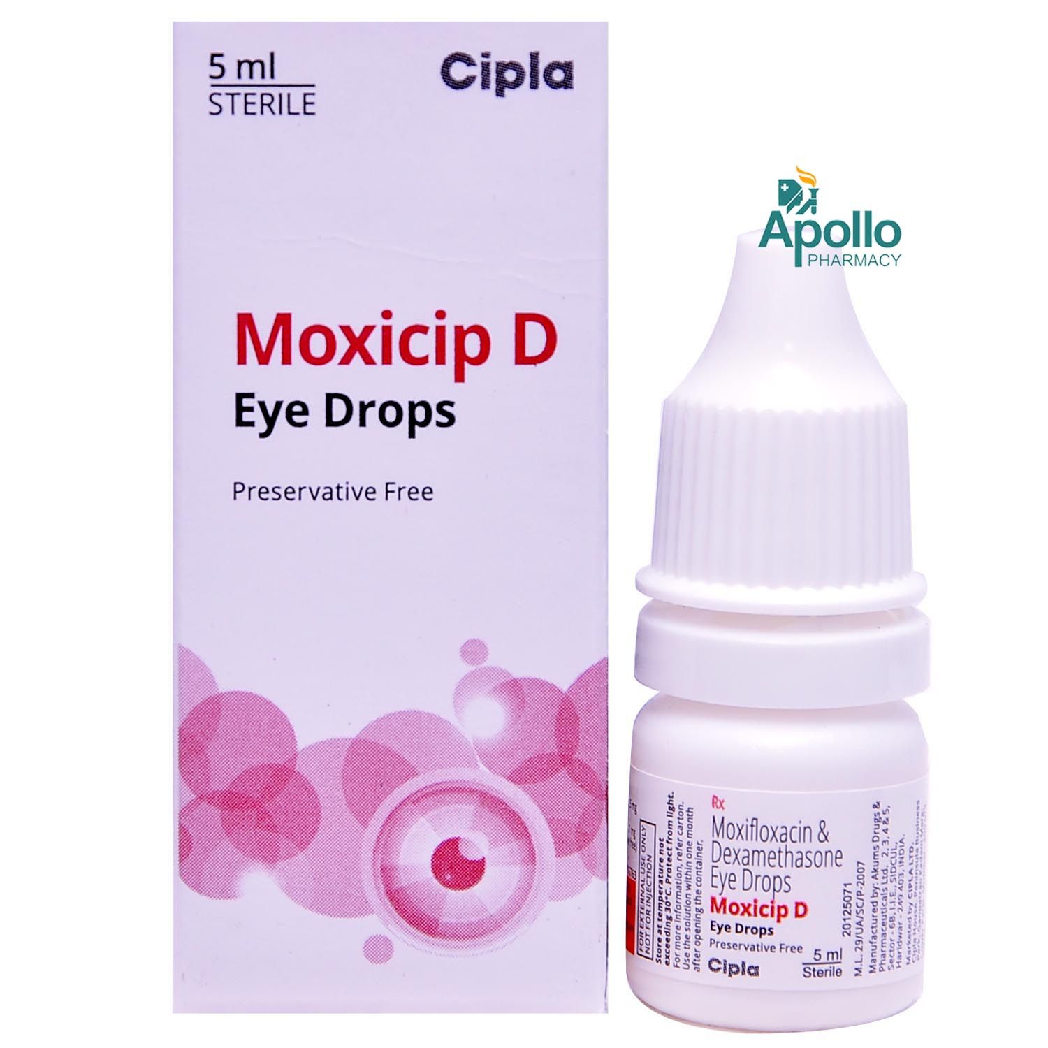 Moxicip D Eye Drops Ml Price Uses Side Effects Composition