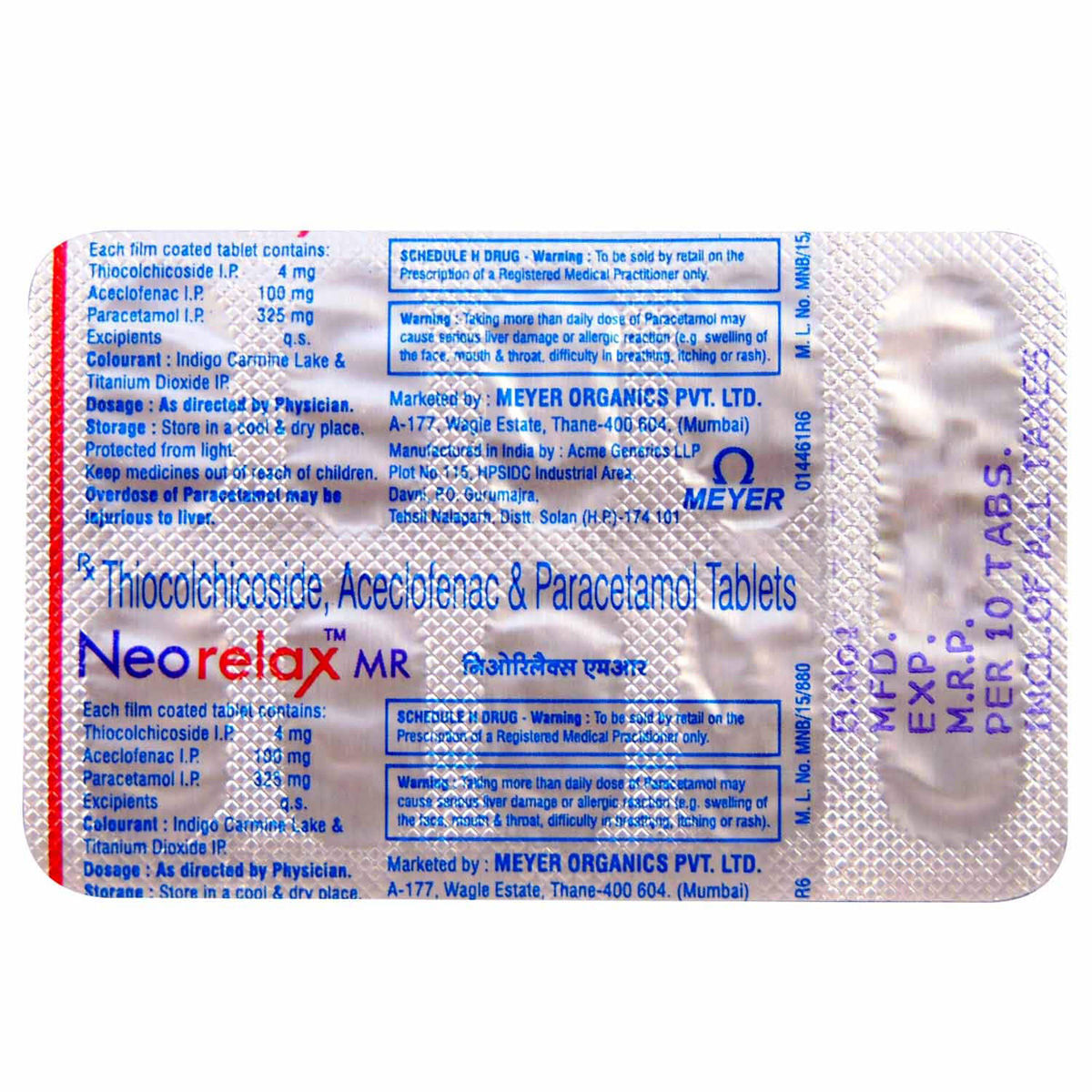 Neorelax Mr Tablet S Price Uses Side Effects Composition Apollo