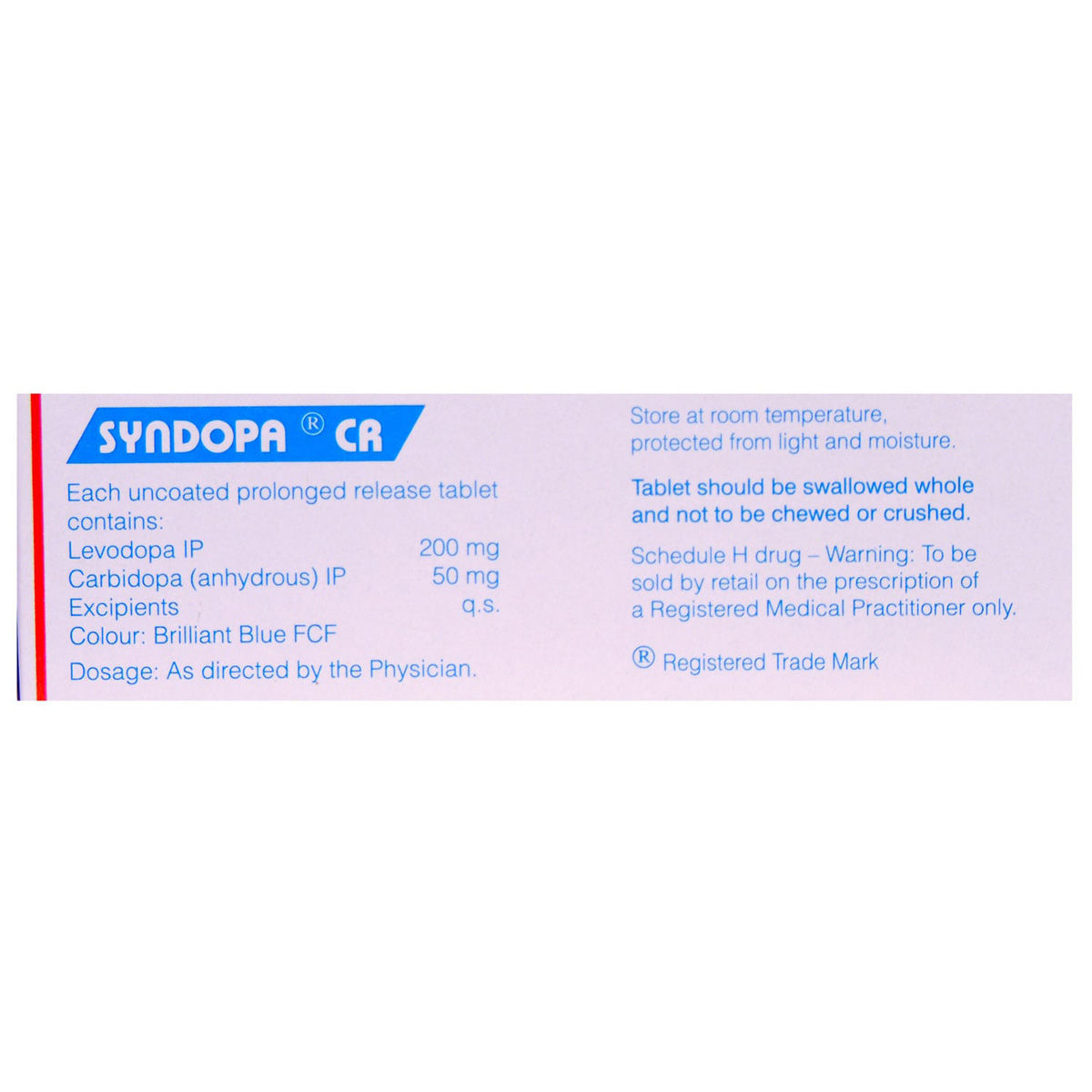 Syndopa Cr Tablet S Price Uses Side Effects Composition Apollo