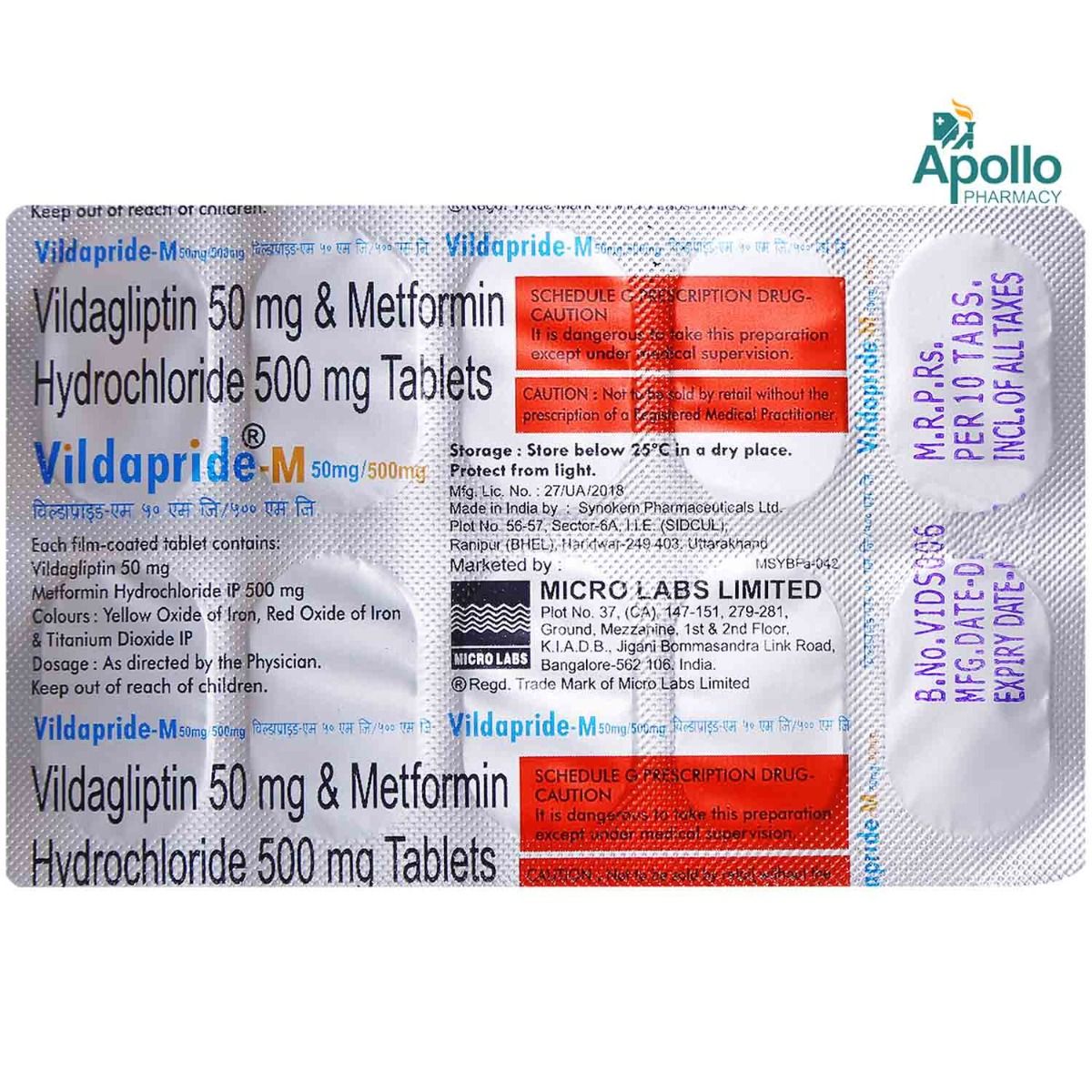 Vildapride M Mg Mg Tablet S Price Uses Side Effects