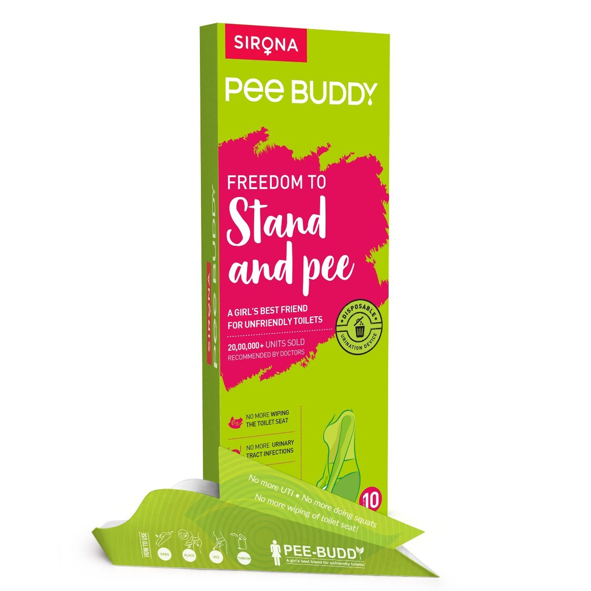 PeeBuddy Freedom to Stand and Pee Disposable Urination Device for Women