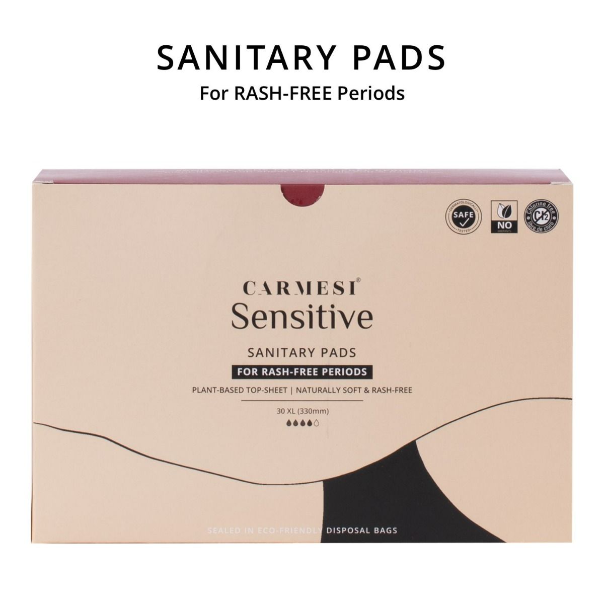 Buy Carmesi Sensitive Sanitary Pads XL, 30 Count Online