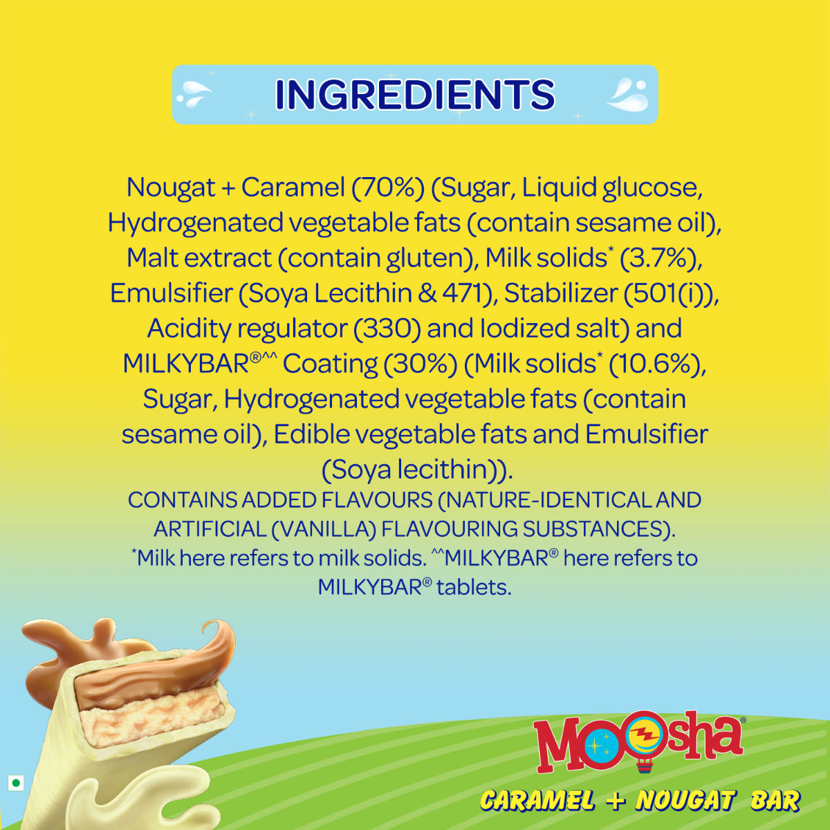 Nestle Milkybar Moosha Caramel+Nougat Bar, 40 gm, Pack of 1 
