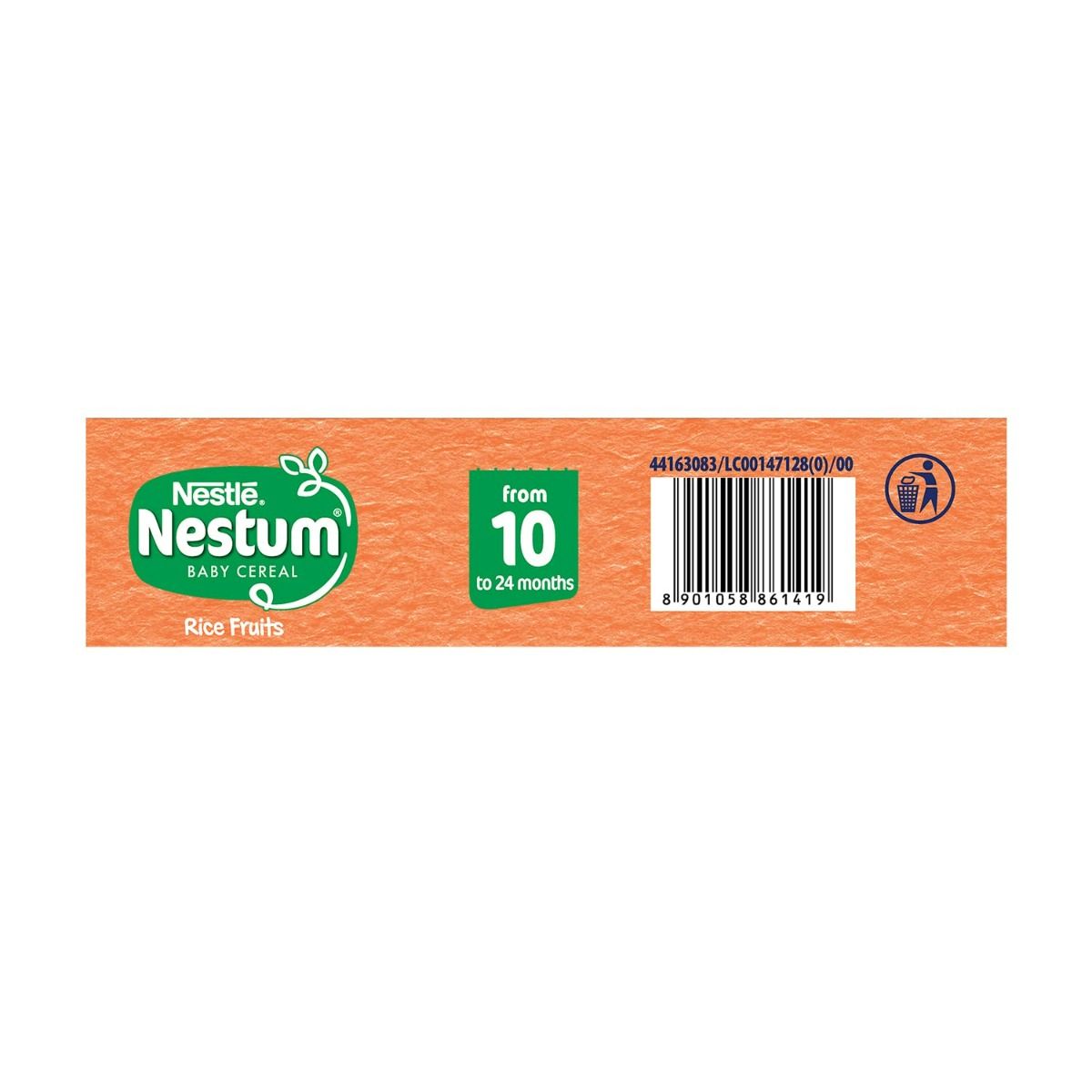 Nestle Nestum Baby Cereal Rice Fruits, From 10 to 24 months, 300 gm Refill Pack, Pack of 1 