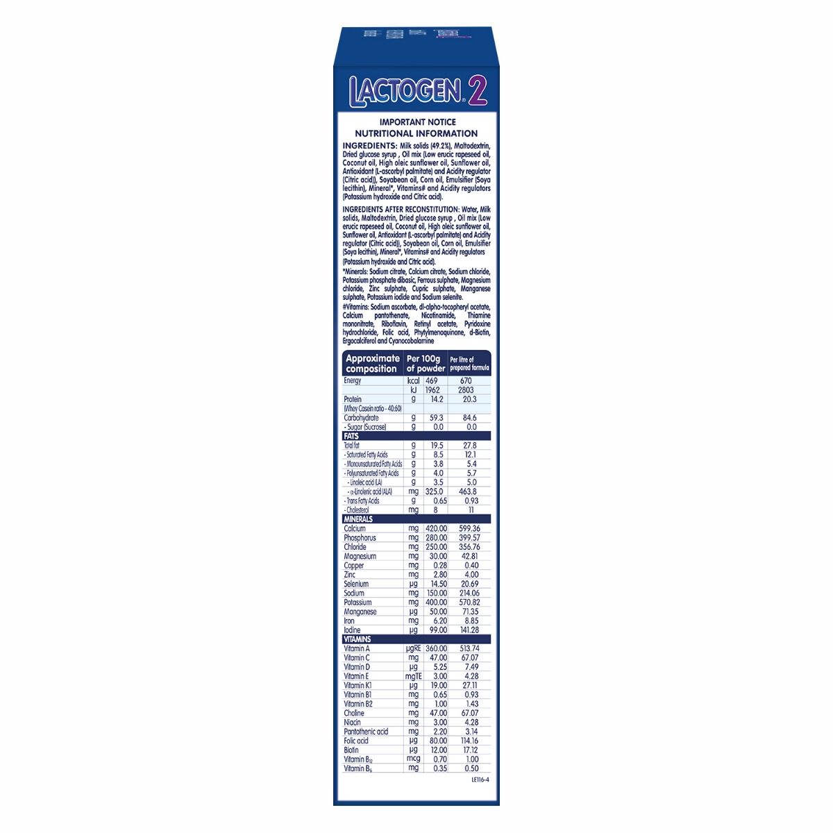 Nestle Lactogen Follow-Up Formula, Stage 2, 6M+, 400 gm Refill Pack, Pack of 1 