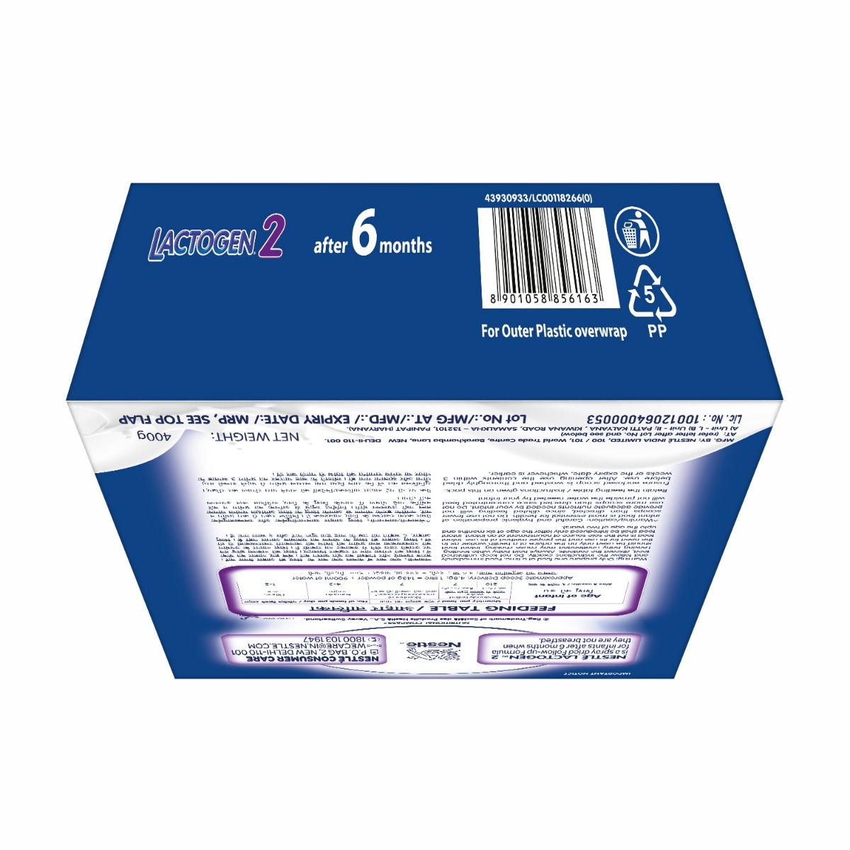 Nestle Lactogen Follow-Up Formula Stage 2 (After 6 Months) Powder, 400 gm Refill Pack, Pack of 1 
