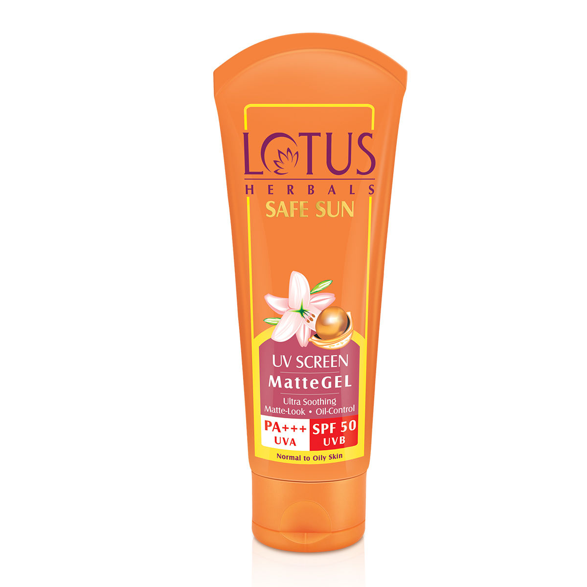 Lotus Herbals Safe Sun UV Screen Matte Gel SPF 50 PA+++ UVA-UVB, 100 gm, Pack of 1 