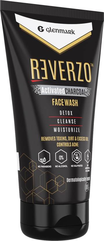 Reverzo Activated Charcoal Facewash, 100 gm, Pack of 1 