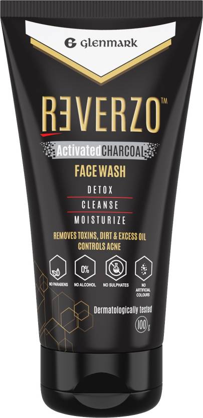 Reverzo Activated Charcoal Facewash, 100 gm, Pack of 1 