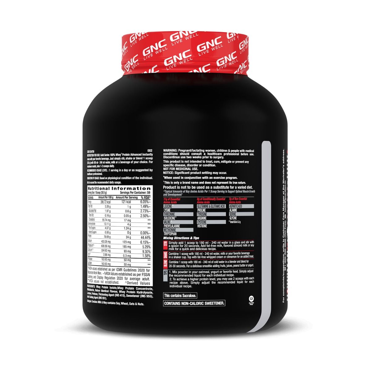 GNC AMP Gold Series 100 Whey Protein Advanced Vanilla Ice Cream