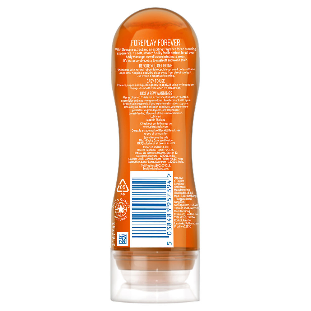 Durex Guarana Stimulating Massage Lubricant Gel, 200 ml Price, Uses