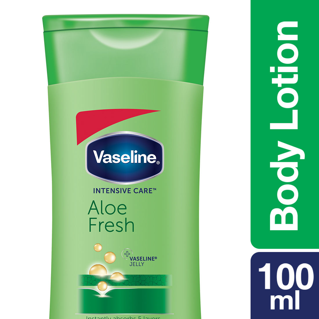 Vaseline Intensive Care Aloe Fresh Body Lotion, 100 ml, Pack of 1 