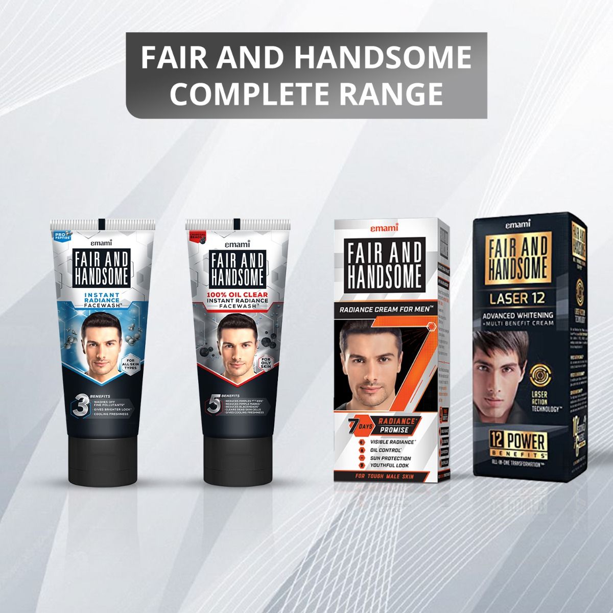 Fair and Handsome 100% Oil Clear Instant Radiance Face Wash, 50 gm, Pack of 1 