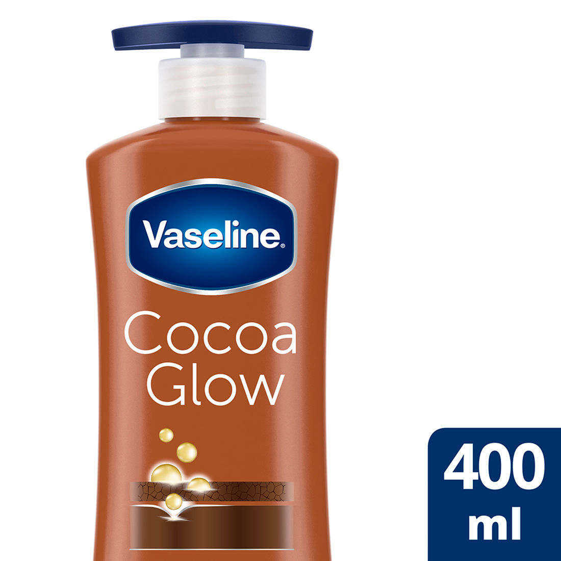 Vaseline Intensive Care Cocoa Glow Body Lotion, 400 ml, Pack of 1 