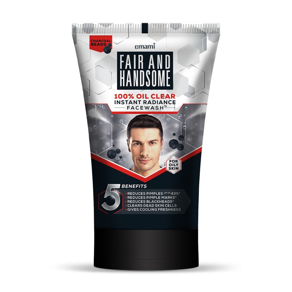 Fair and Handsome 100% Oil Clear Instant Radiance Face Wash, 100 gm, Pack of 1 
