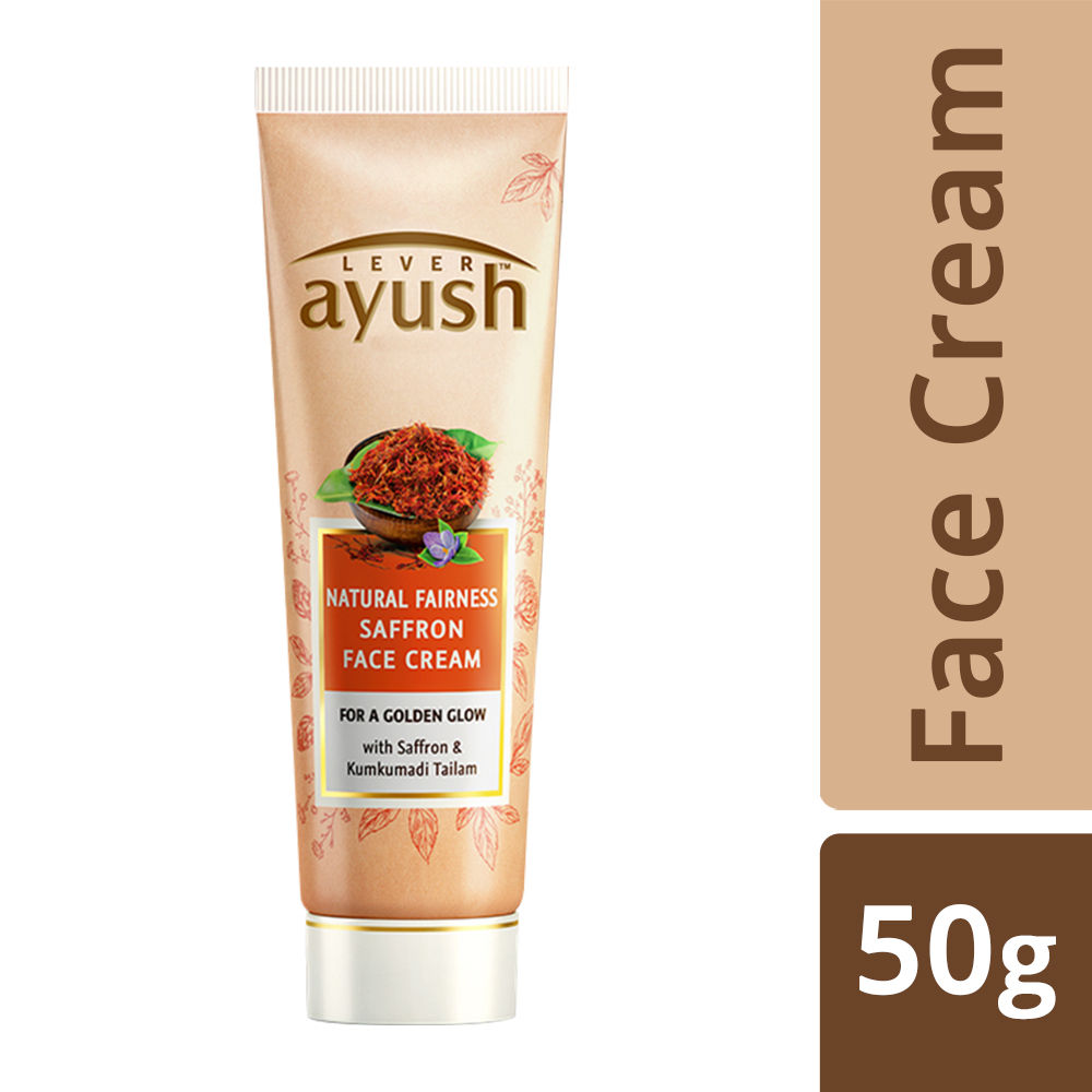 Buy Lever Ayush Natural Fairness Saffron Face Cream, 50 gm Online