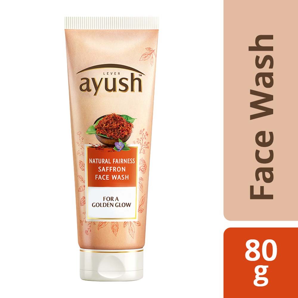 Buy Lever Ayush Natural Fairness Saffron Face Wash, 80 gm Online