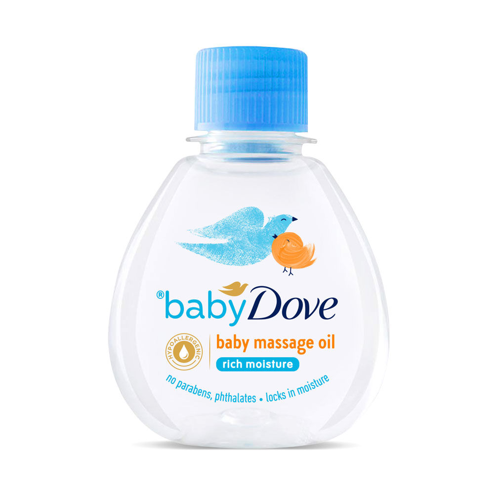 Baby Dove Rich Moisture Baby Massage Oil, 100 ml, Pack of 1 