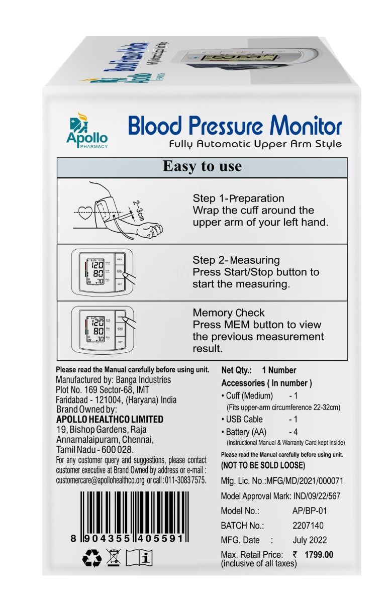 how to use apollo blood pressure monitor