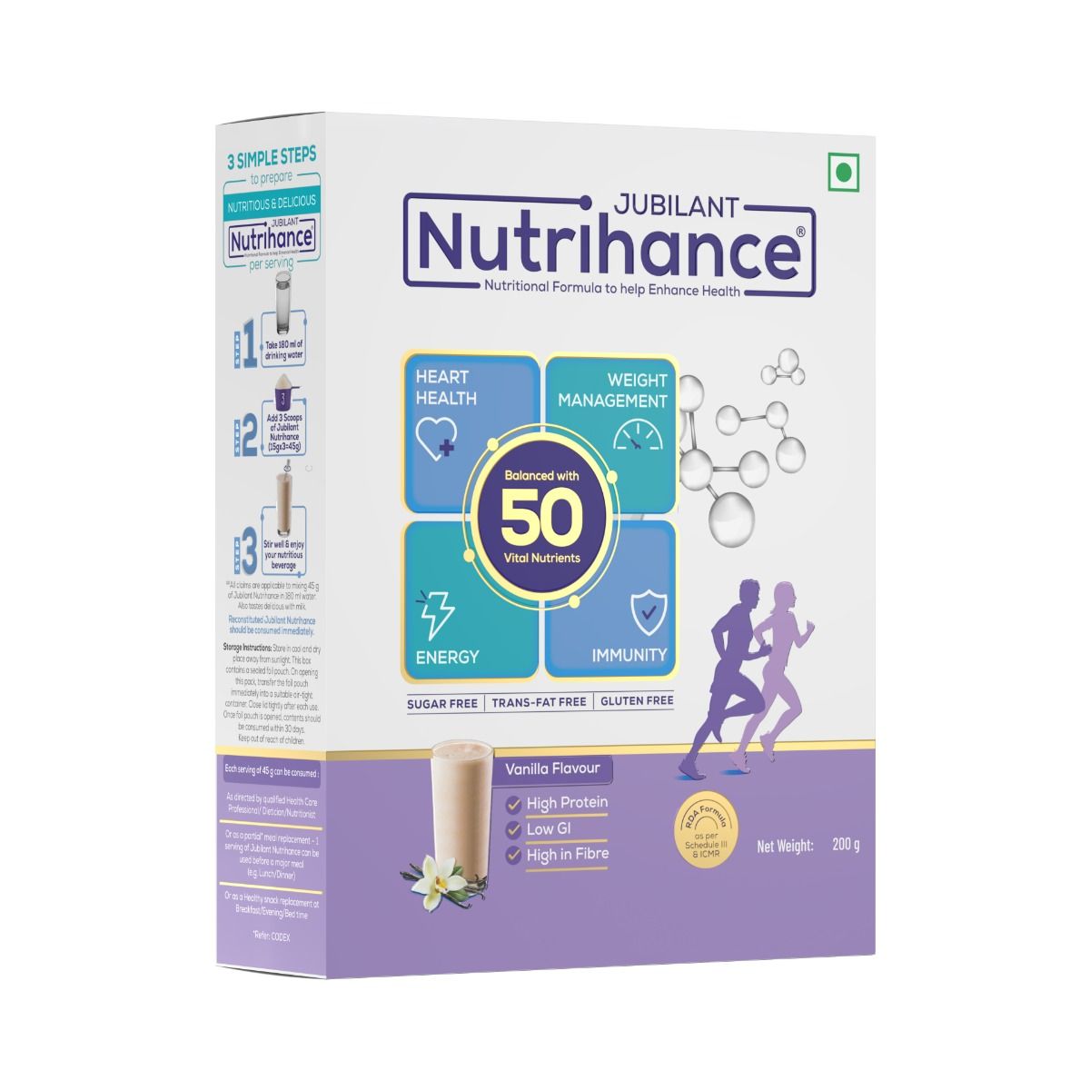 Buy Jubilant Nutrihance Vanilla Flavour Powder, 200 gm Online