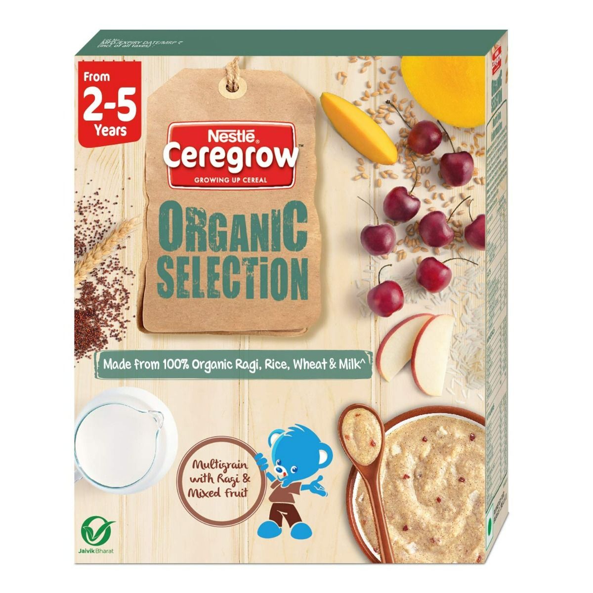 Buy Nestle Ceregrow 24+ Organic Ragi & Mixed Fruit, 200 gm Refill Pack Online