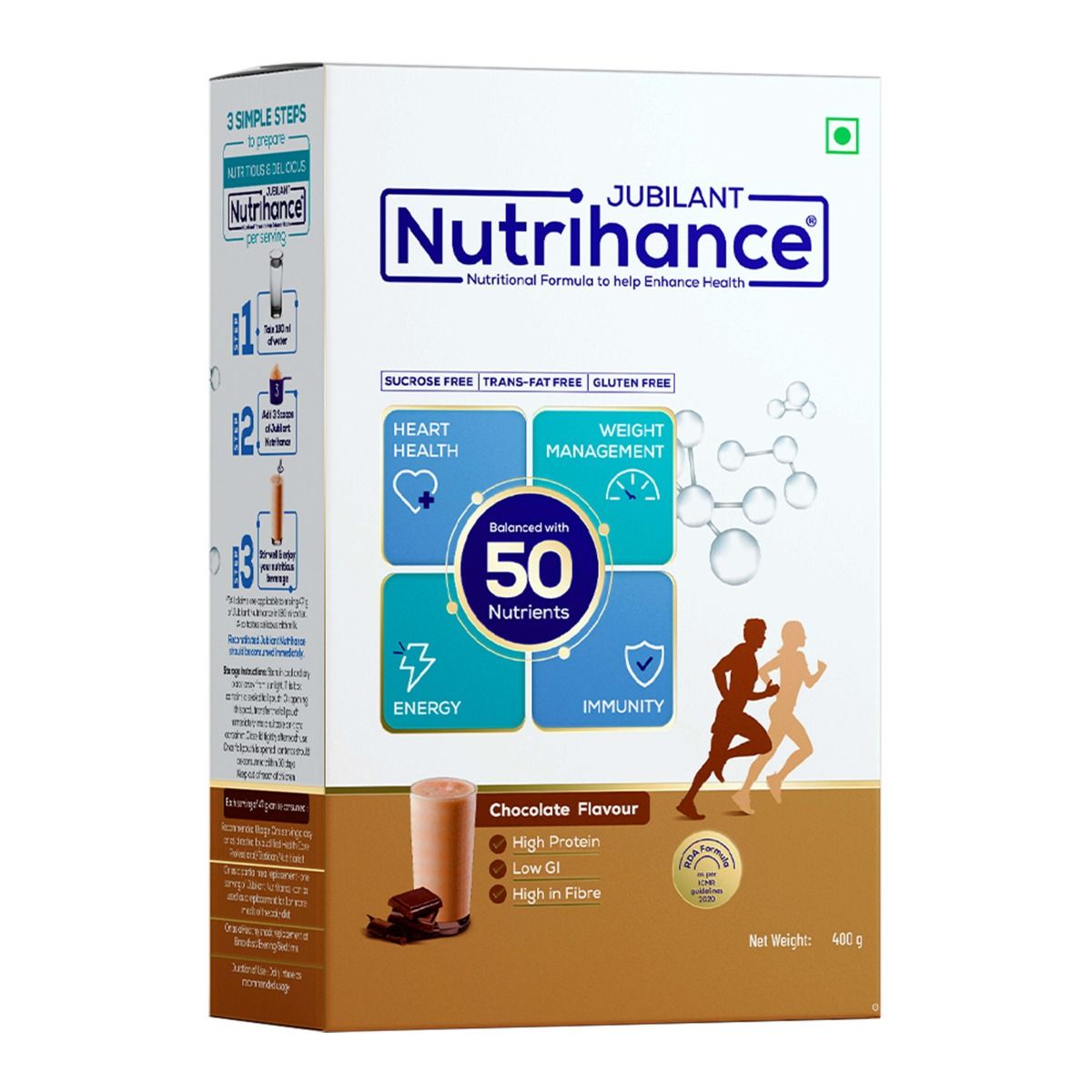 Buy Jubilant Nutrihance Chocolate Flavour Powder, 400 gm Online