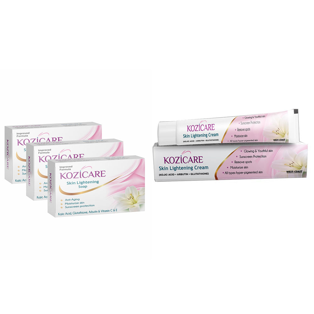 Buy Kozicare Skin Lightening Kit - (3 Soaps & 1 Cream) Online