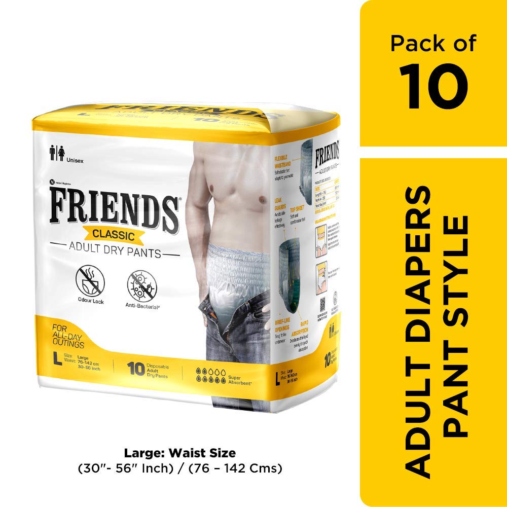 Buy Friends Classic Adult Dry Pants Large, 10 Count Online
