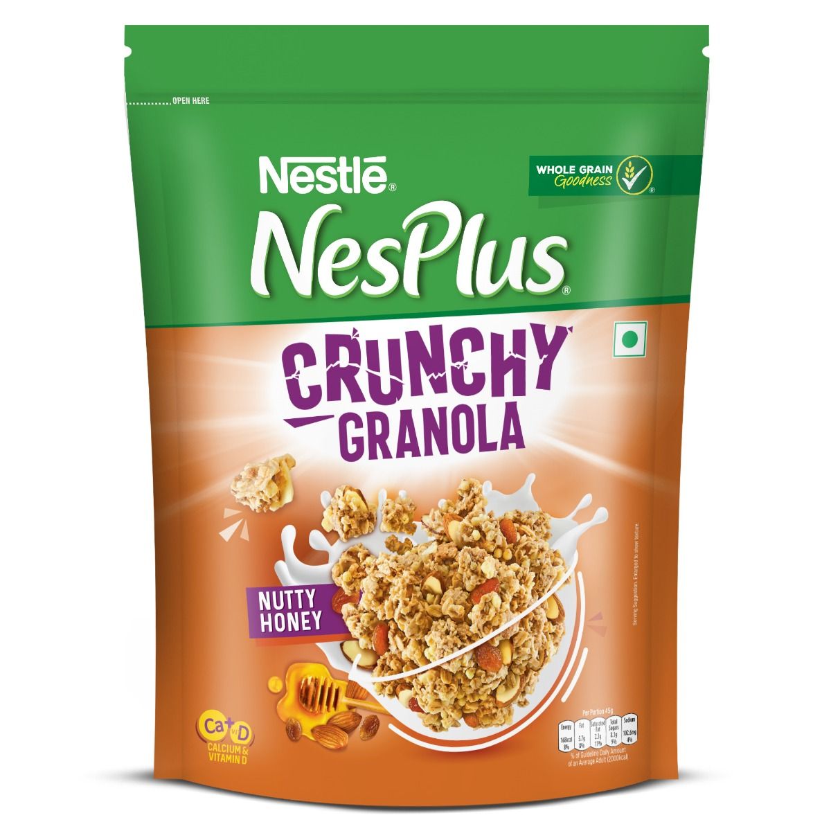 Nestle NesPlus Nutty Honey Crunchy Granola, 475 gm, Pack of 1 