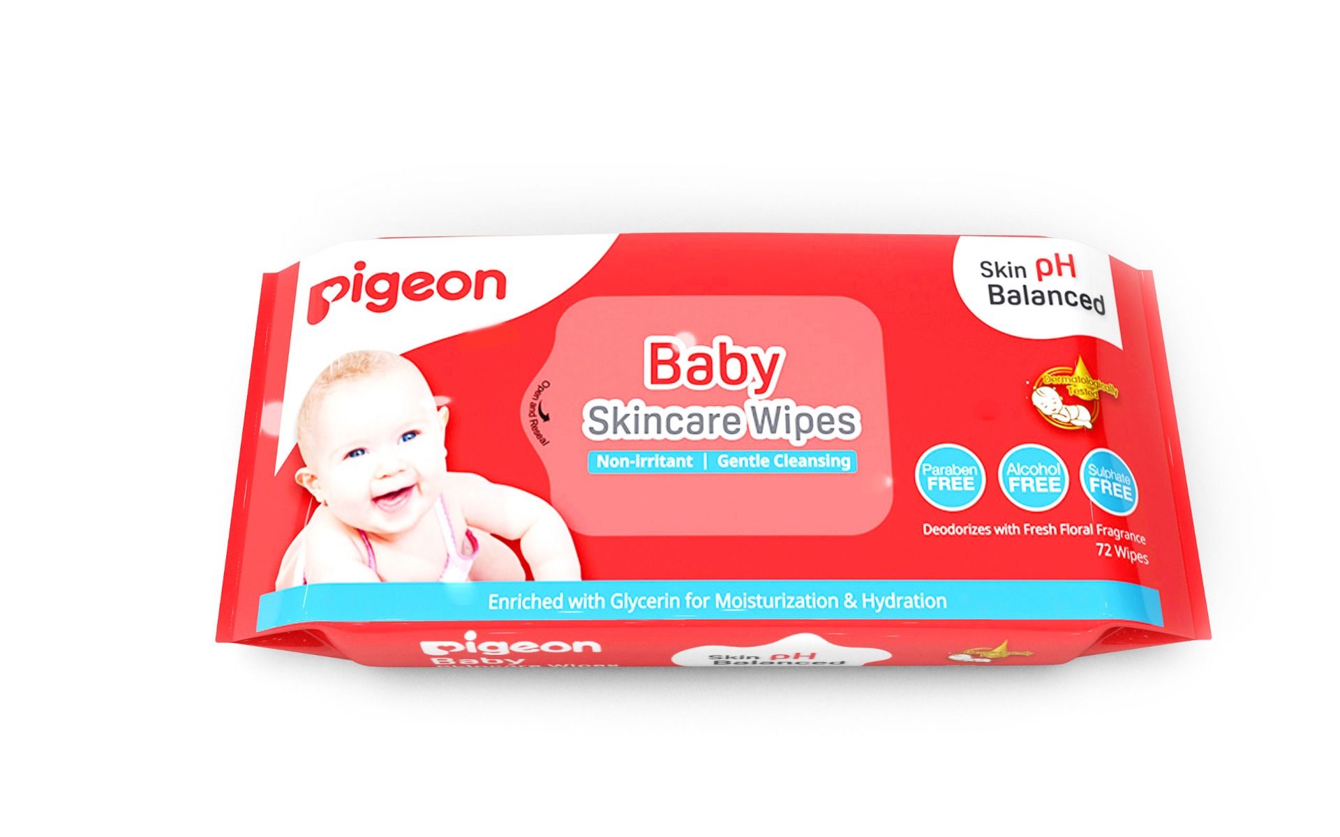 Buy Pigeon Baby Skincare Wipes, 72 Count Online