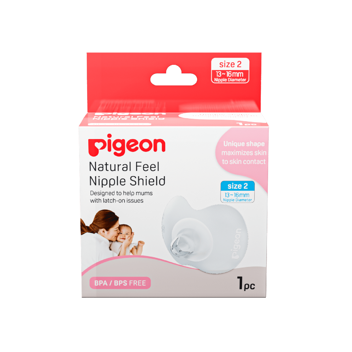 Pigeon Natural Feel Nipple Shield 13mm-16mm, 1 Count, Pack of 1 