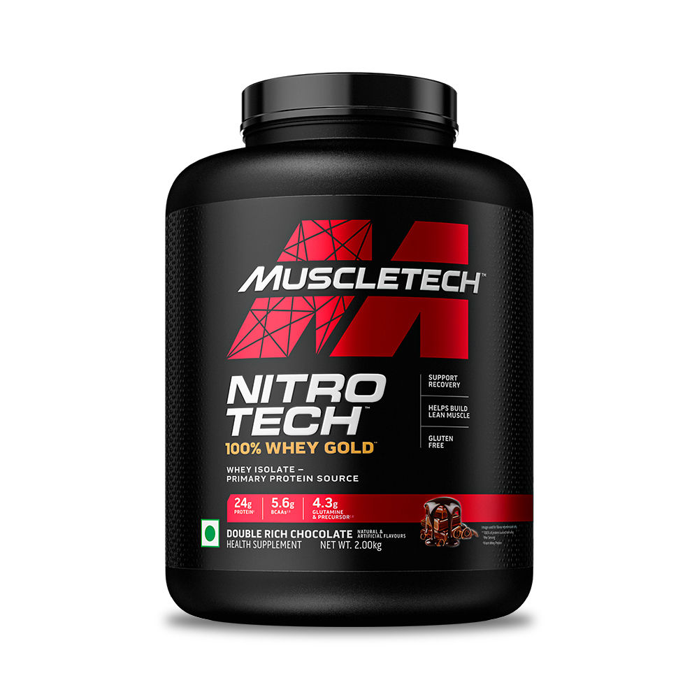 Buy MuscleTech Nitrotech 100% Whey Gold Double Rich Chocolate Flavour Powder, 2 kg Online