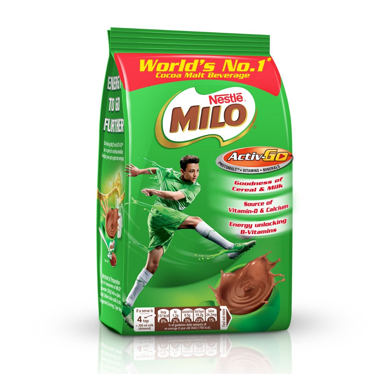 Buy Nestle Milo Activ-Go Health Drink Powder, 400 gm Refill Pack Online