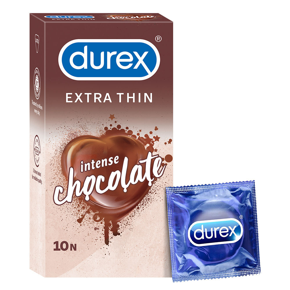 Buy Durex Extra Thin Intense Chocolate Flavoured Condoms, 10 Count Online