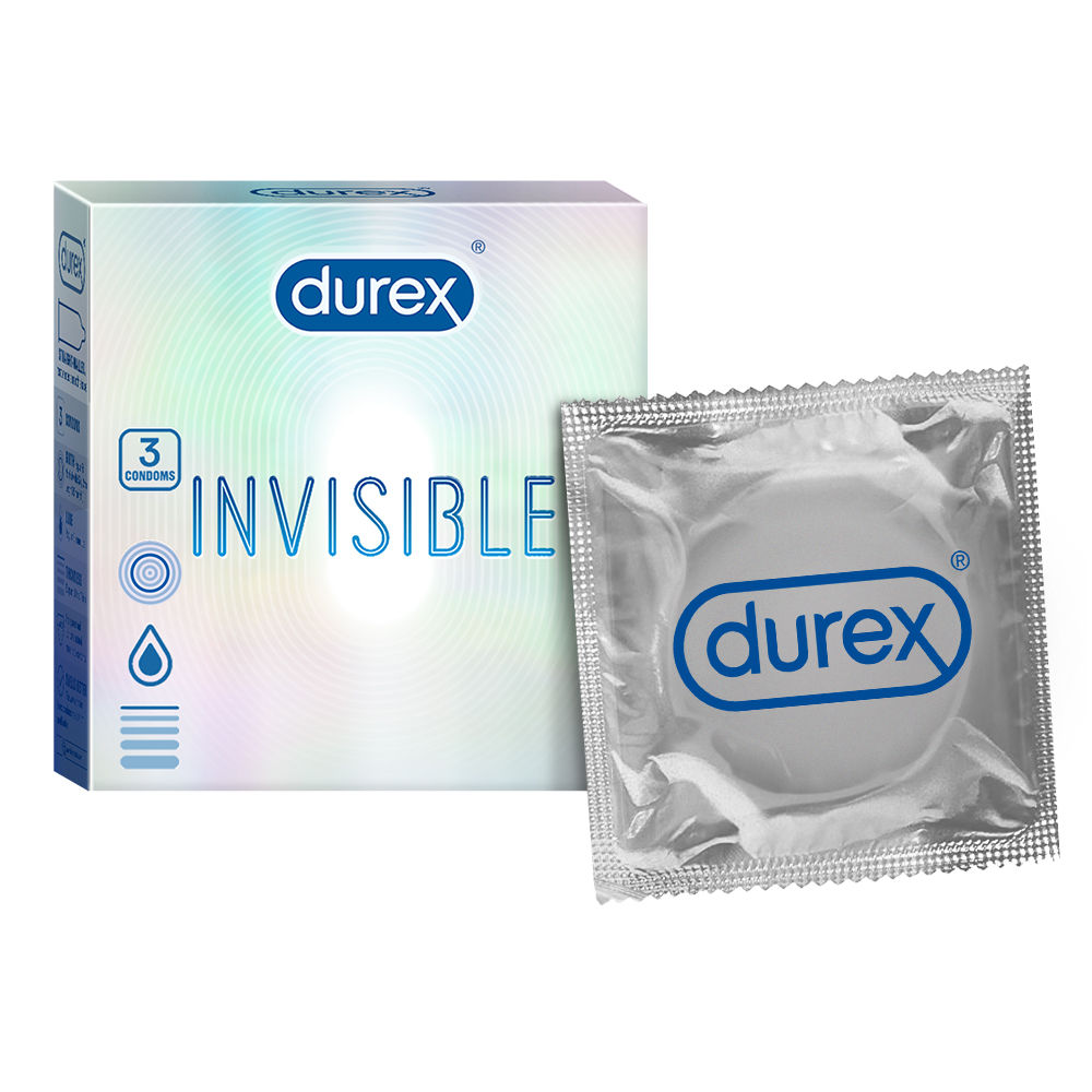 Durex Invisible Super Ultra Thin Condoms, 3 Count, Pack of 1 