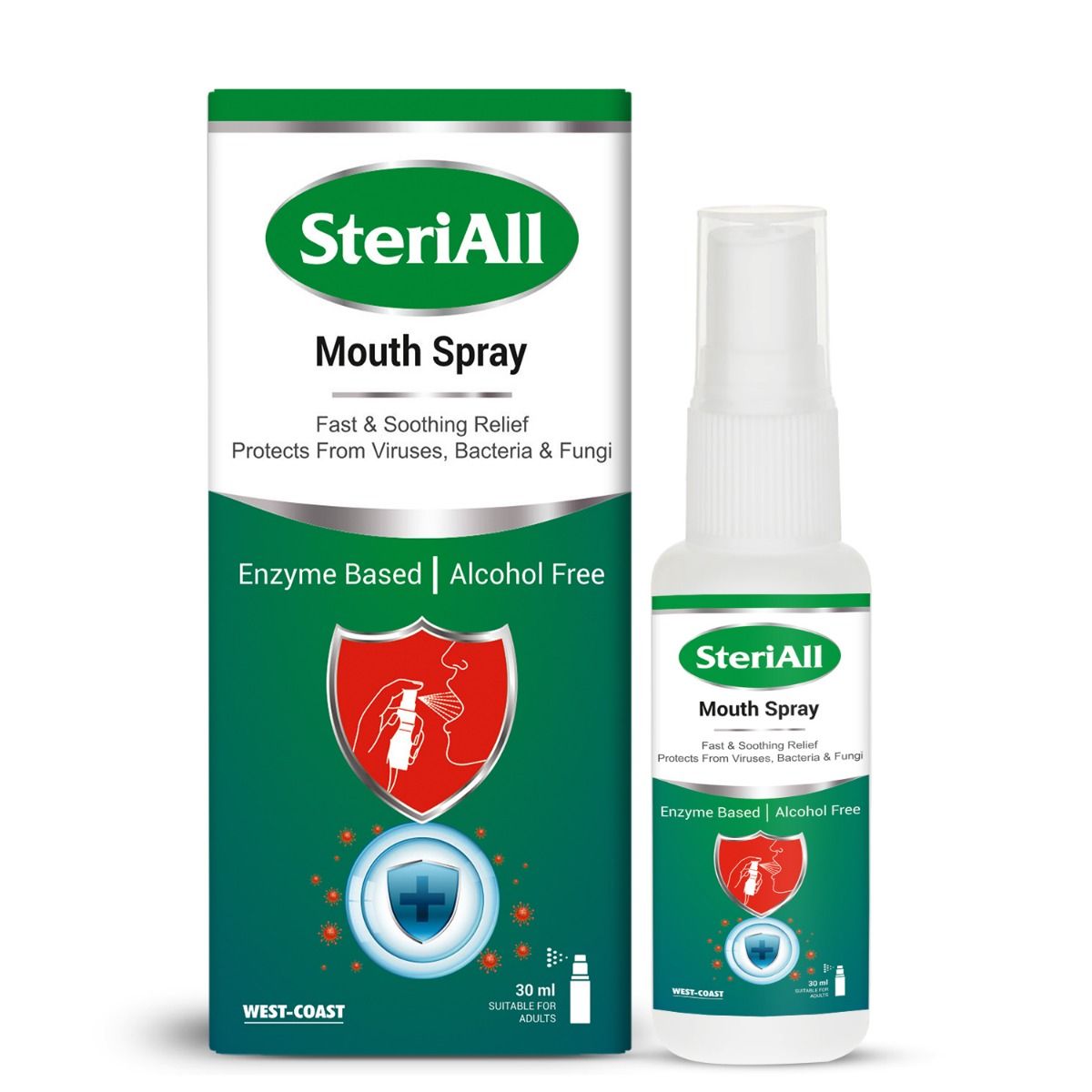 Buy SteriAll Enzyme Based Alcohol Free Mouth Spray, 30 ml Online