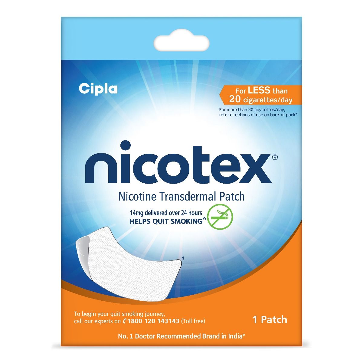 Buy Nicotex Nicotine Patch 14 mg, 1 Count Online