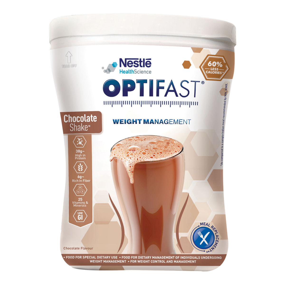 Nestle Optifast Chocolate Flavoured Shake, 400 gm Jar, Pack of 1 