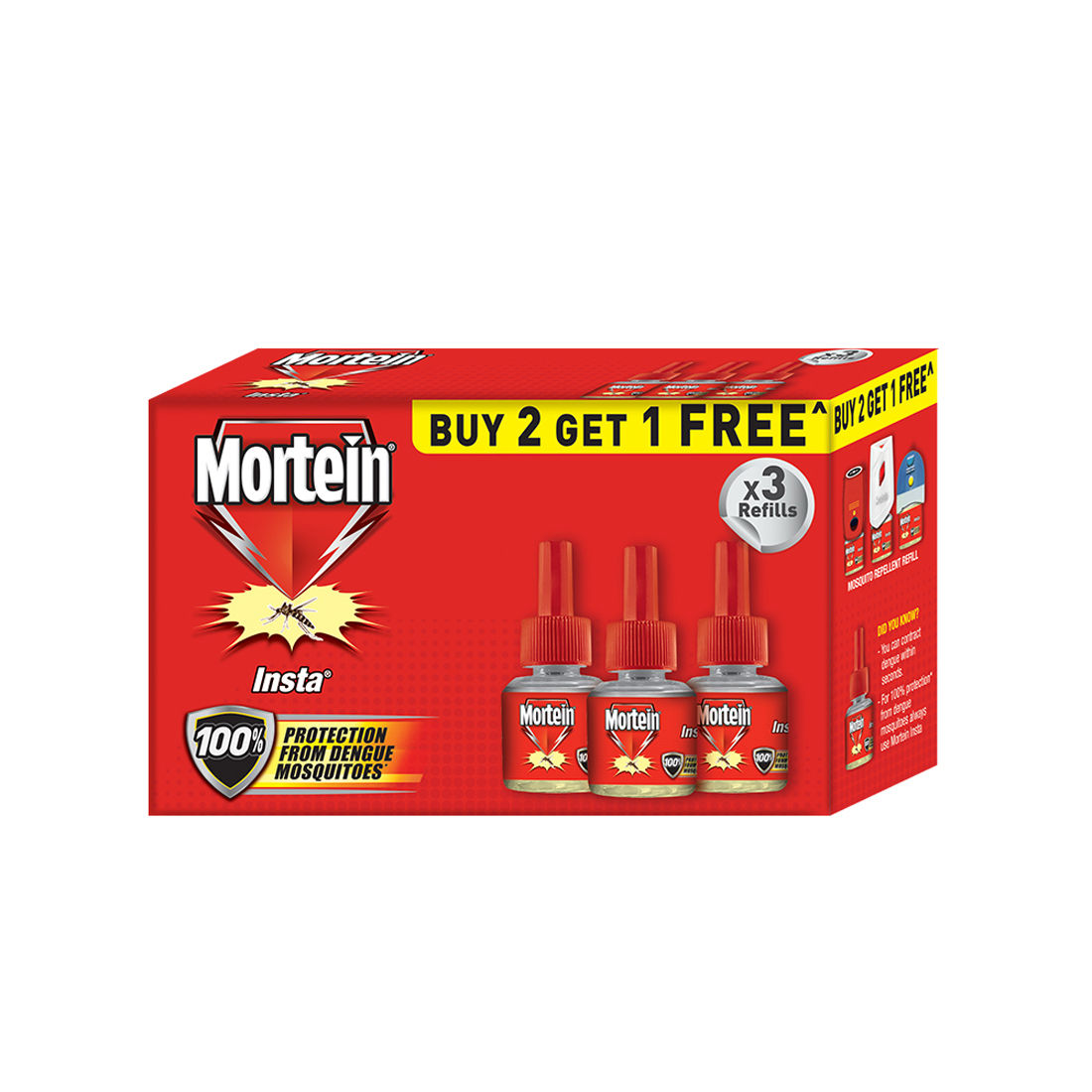 Buy Mortein Insta Refill, 3x35 ml (Buy 2, Get 1 Free) Online
