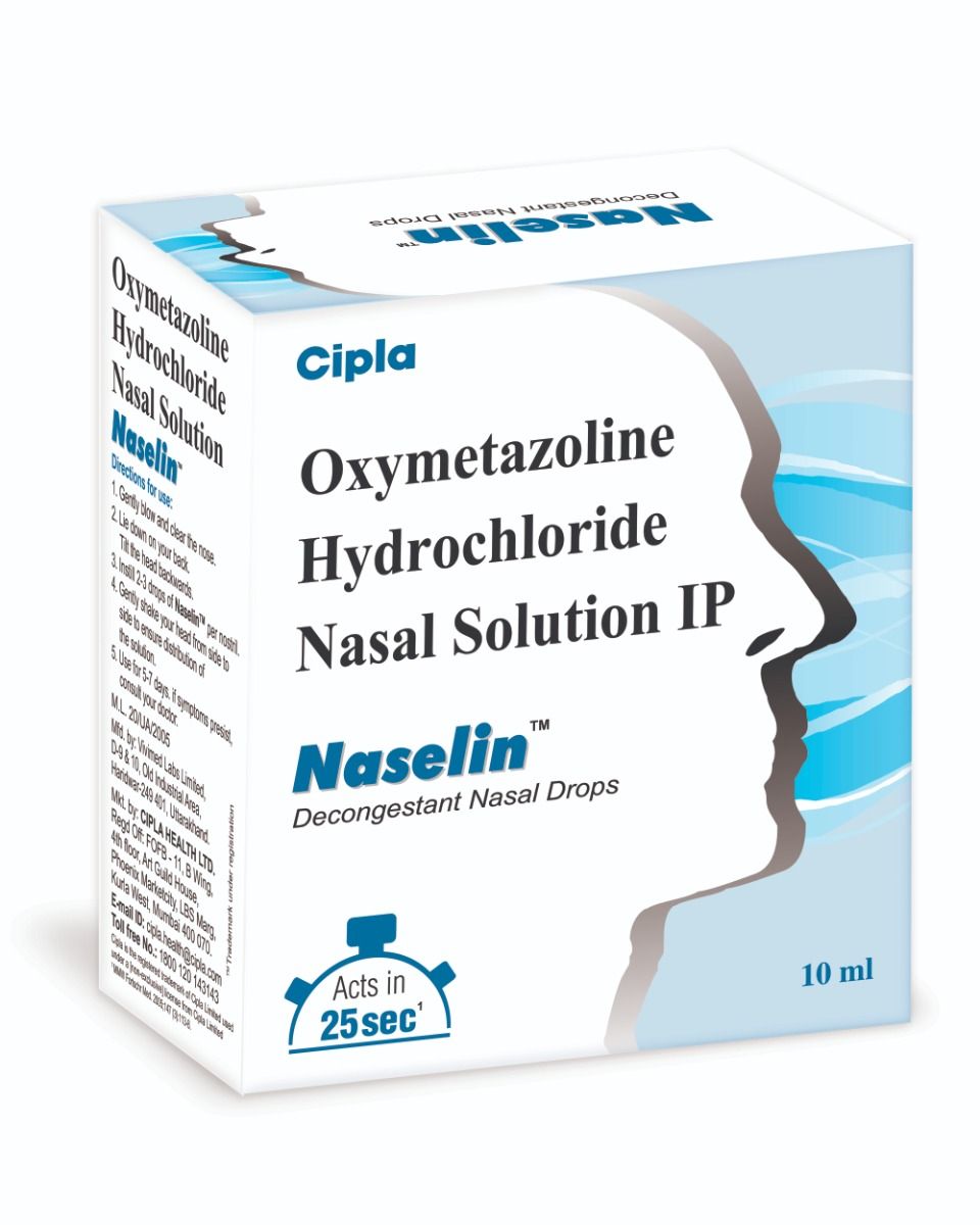 Naselin Nasal Drops, 10 ml Price, Uses, Side Effects, Composition